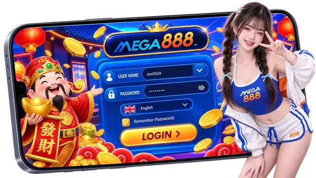 Paparan login MEGA888